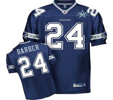 dallas cowboys 24 marion barber blue team 50th anniversary patch embroidered