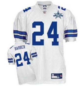 dallas cowboys 24 marion barber white jerseys with 50th patch