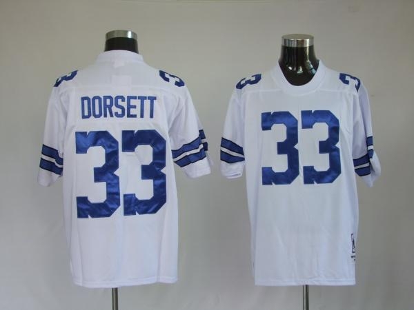 dallas cowboys 33 dorsett white m&n jerseys