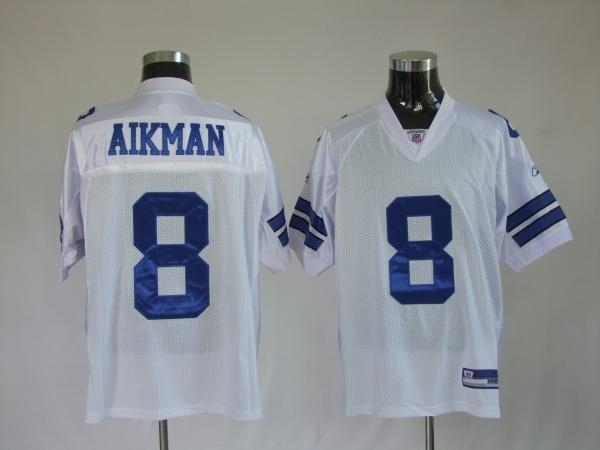 dallas cowboys 8 aikman white jerseys