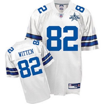 dallas cowboys 82 jason witten white jerseys with 50th patch