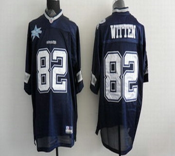 dallas cowboys 82 witten blue jerseys with 50th