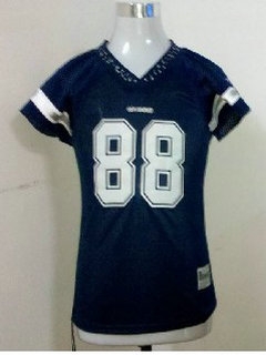 dallas cowboys 88 bryant women blue jerseys