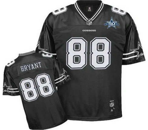 dallas cowboys 88 dez bryant black shadow team 50th anniversary patch embroidered