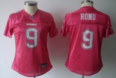 dallas cowboys 9 tony romo star struck pink fashion jersey