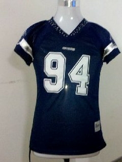 dallas cowboys 94 ware women blue jerseys