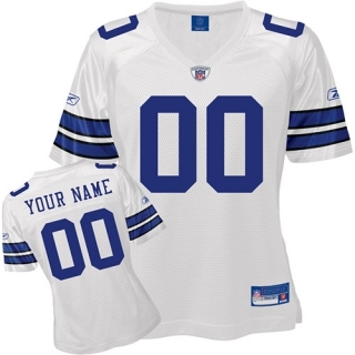 Dallas Cowboys Women Customized White Jersey