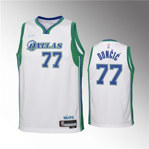 Dallas Mavericks Luka Doncic 2021-22 City Edition NBA 75th Season stitched Jersey #77