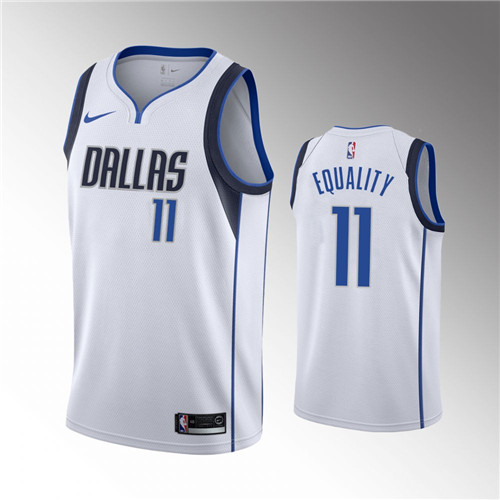 Dallas Mavericks Tim Hardaway Jr. Association White Equality stitched Jersey #11