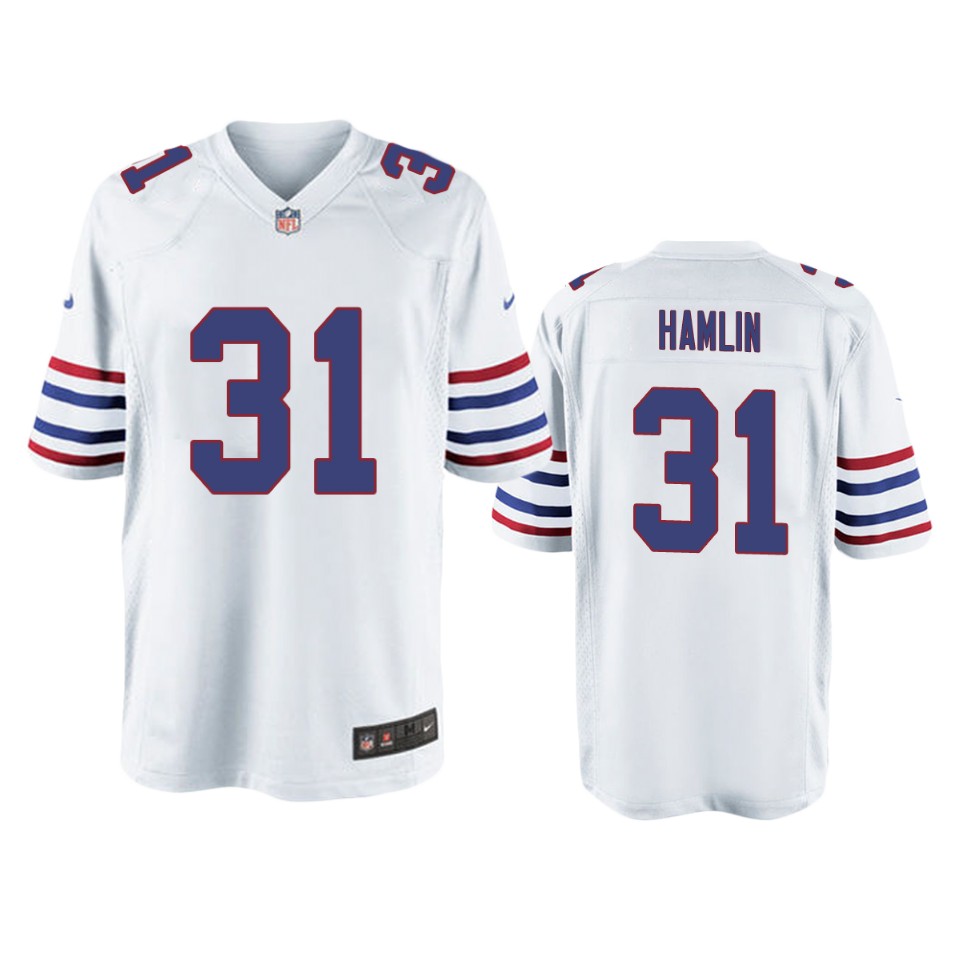 damar hamlin bills white alternate game jersey
