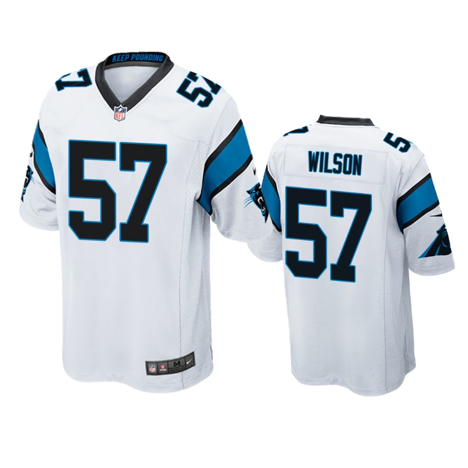damien wilson panthers white game jersey