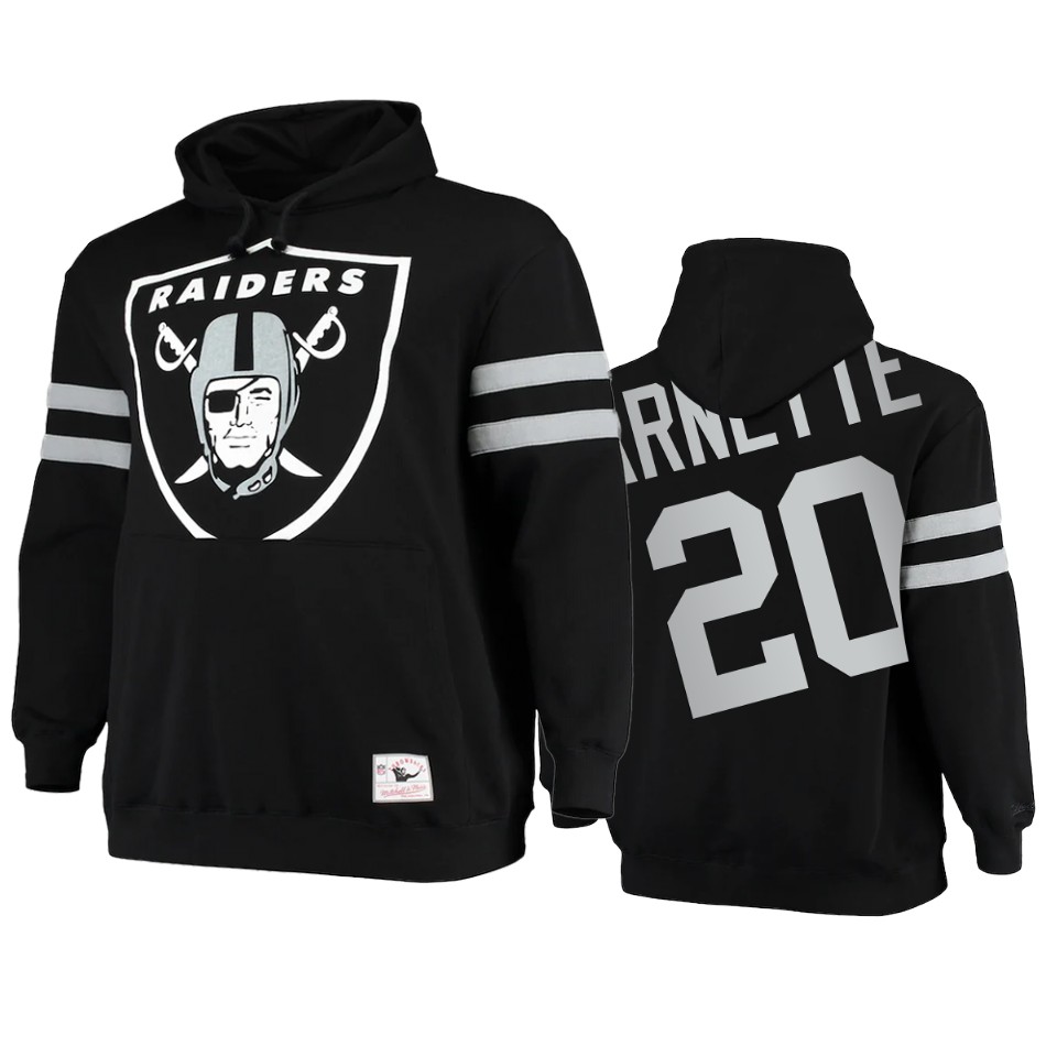damon arnette raiders black big face hoodie