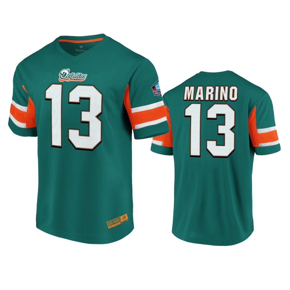 dan marino dolphins aqua hall of fame hashmark t shirt