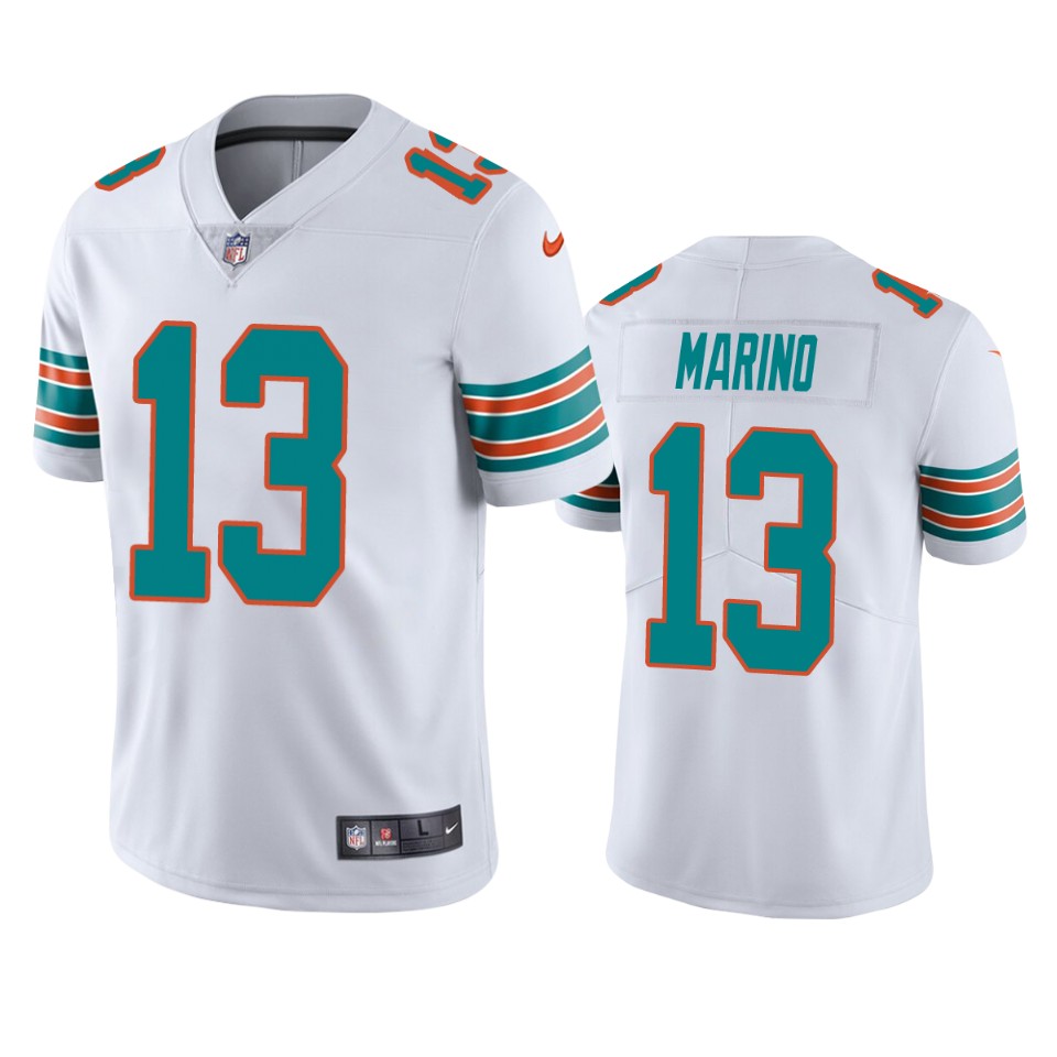dan marino dolphins white vapor jersey 0a