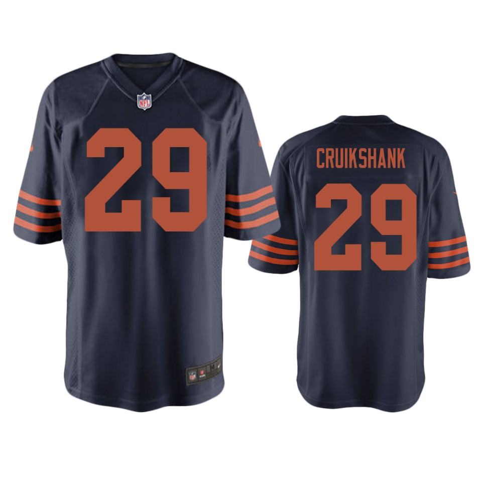 dane cruikshank bears navy throwback game jersey