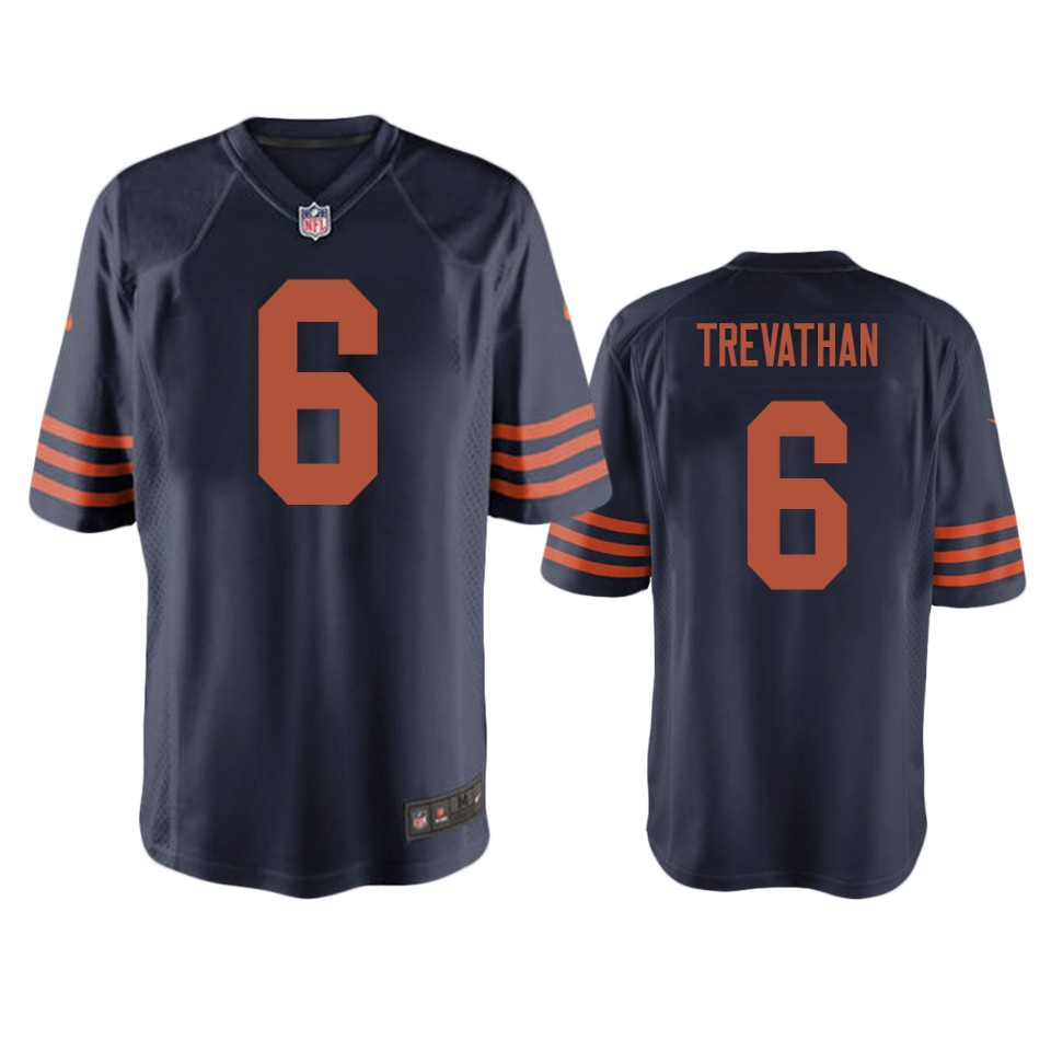 danny trevathan bears navy throwback game jersey