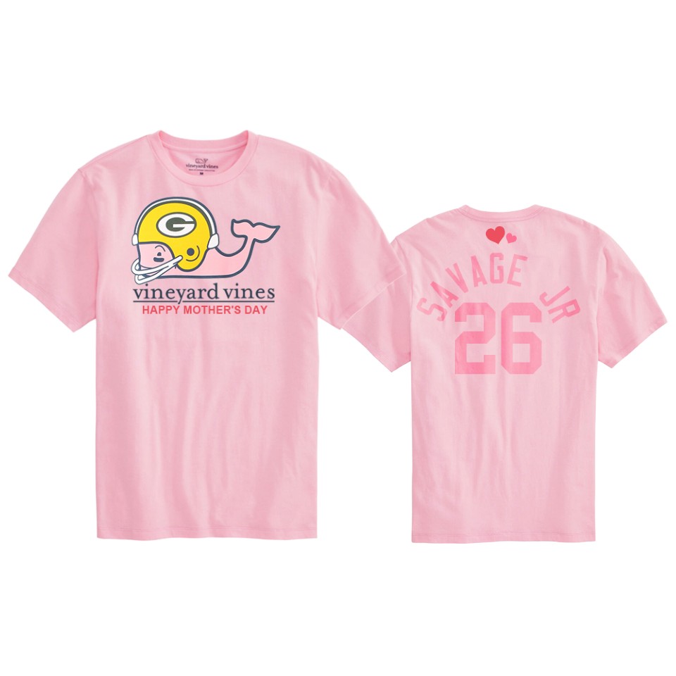 darnell savage jr. packers pink mother's day t shirt