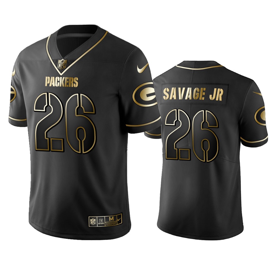 darnell savage jr 1. packers black golden edition jersey