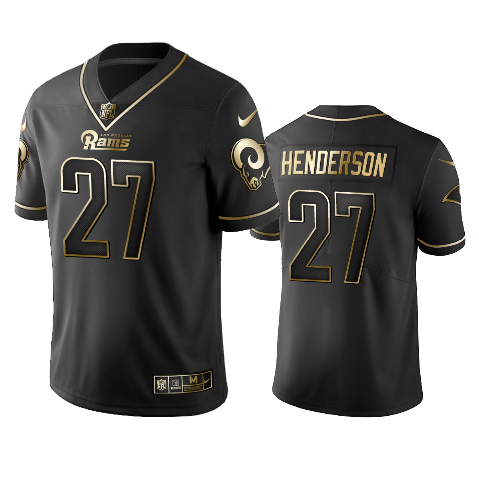 darrell henderson rams black golden edition jersey