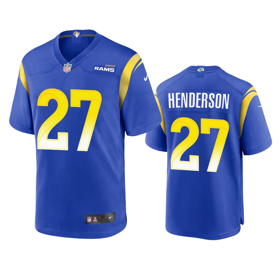 darrell henderson rams royal game jersey