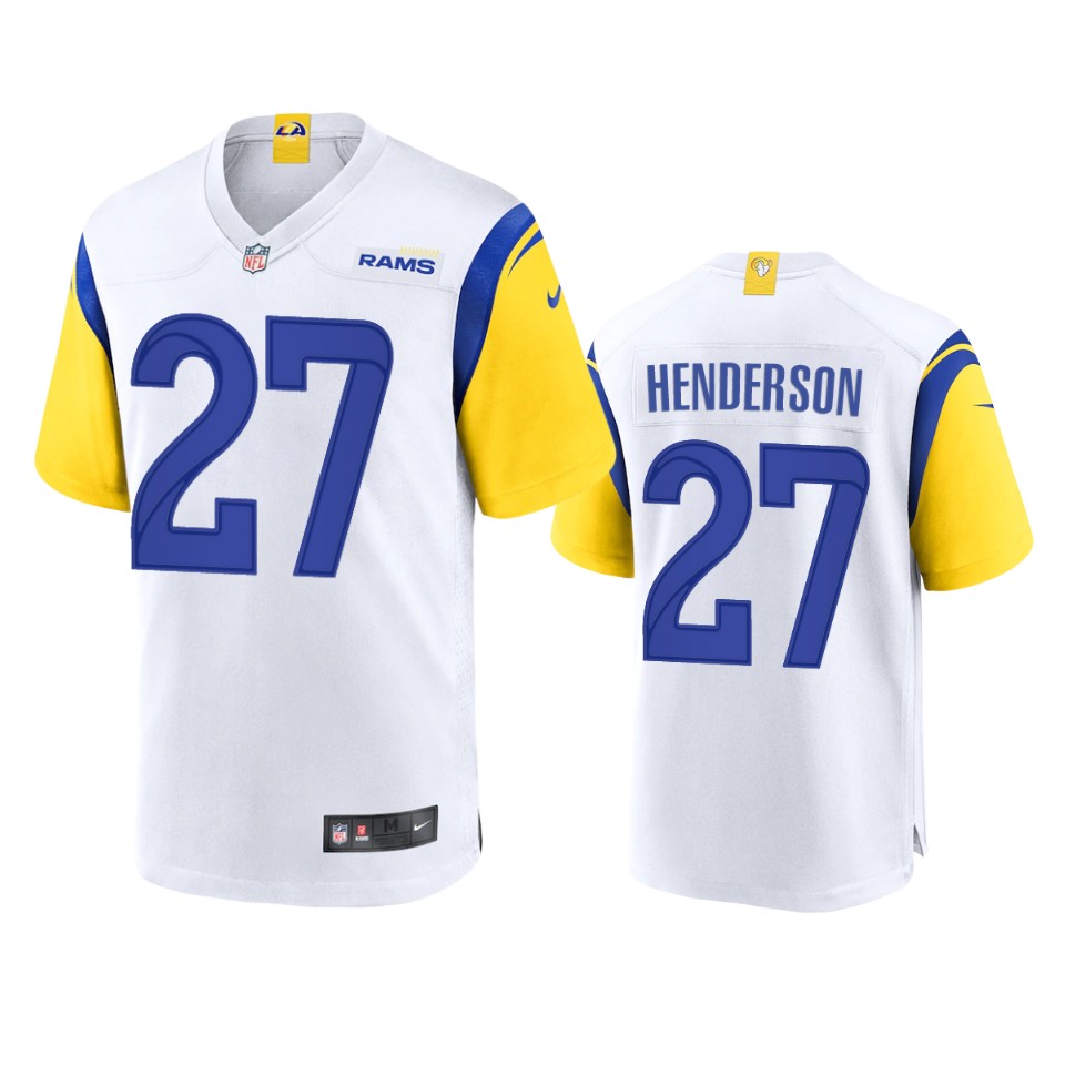 darrell henderson rams white alternate game jersey