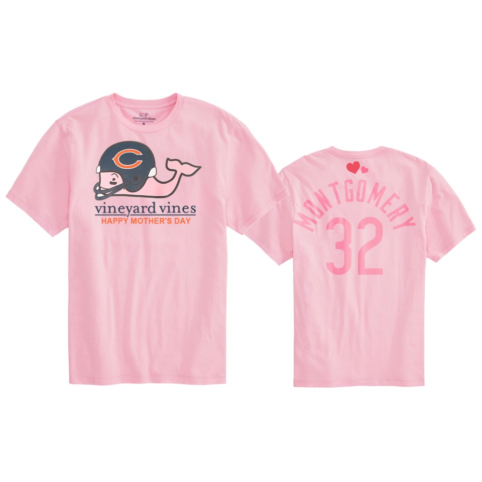 david montgomery bears pink mother's day t shirt