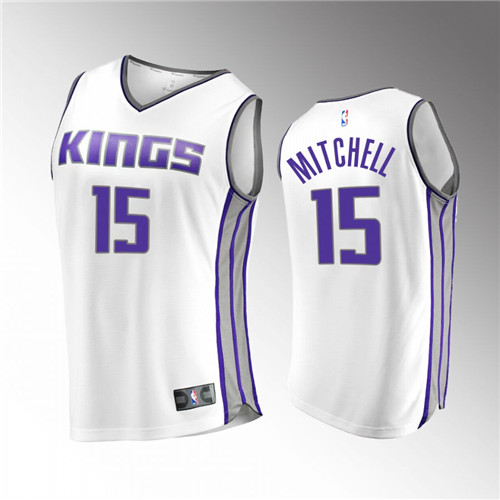 Sacramento Kings Davion Mitchell 2022-23 Replica White stitched Jersey #15