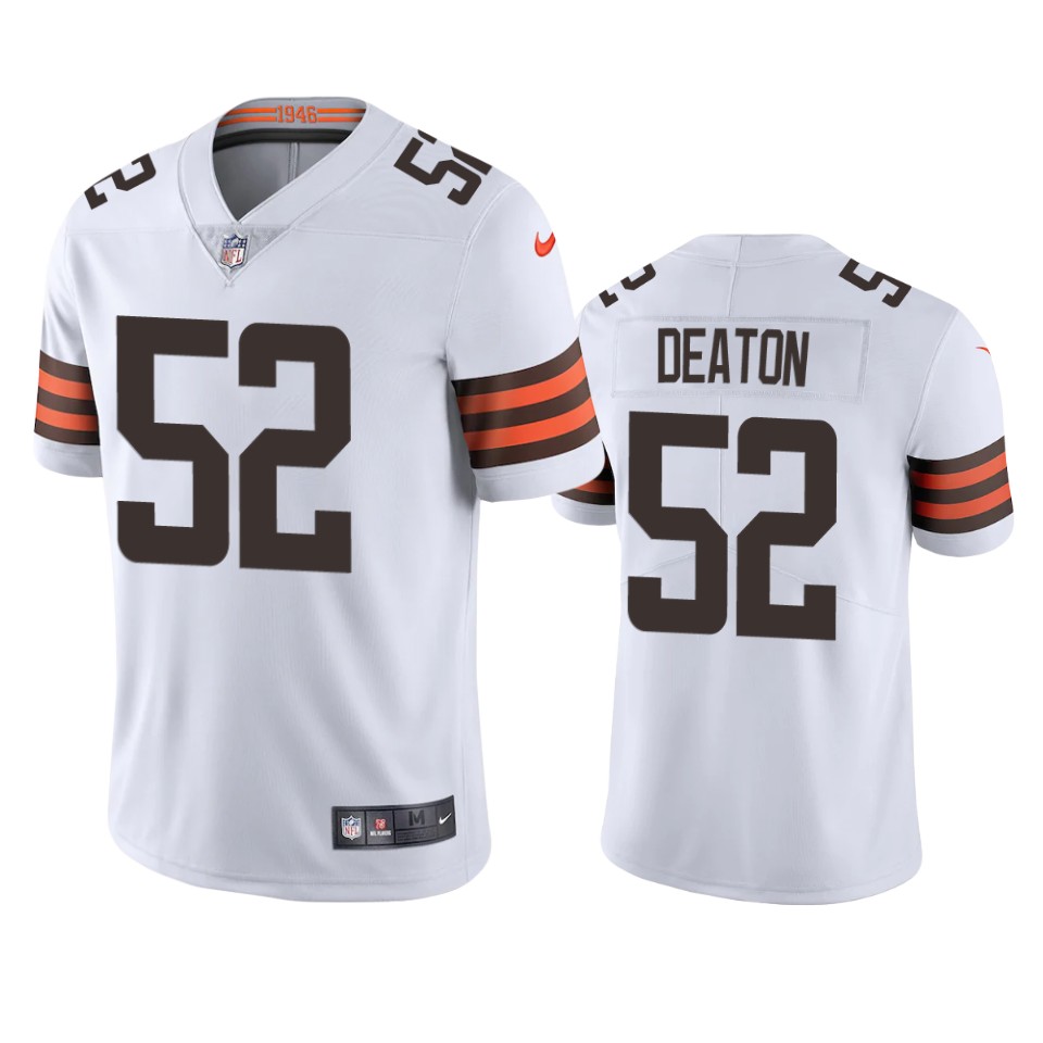 dawson deaton browns vapor limited white jersey
