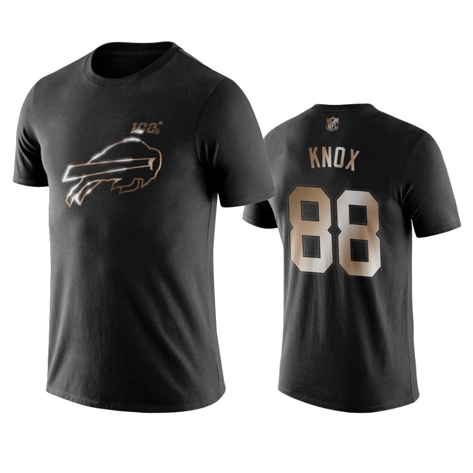 dawson knox bills black golden 100th season t shirt