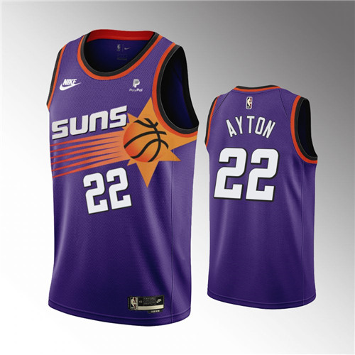 Phoenix Suns DeAndre Ayton 2022-23 Classic Edition Purple stitched Jersey #22