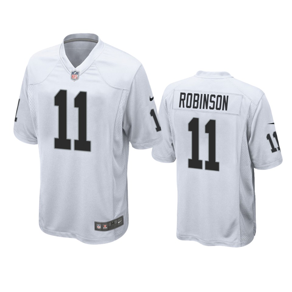 demarcus robinson raiders game white jersey