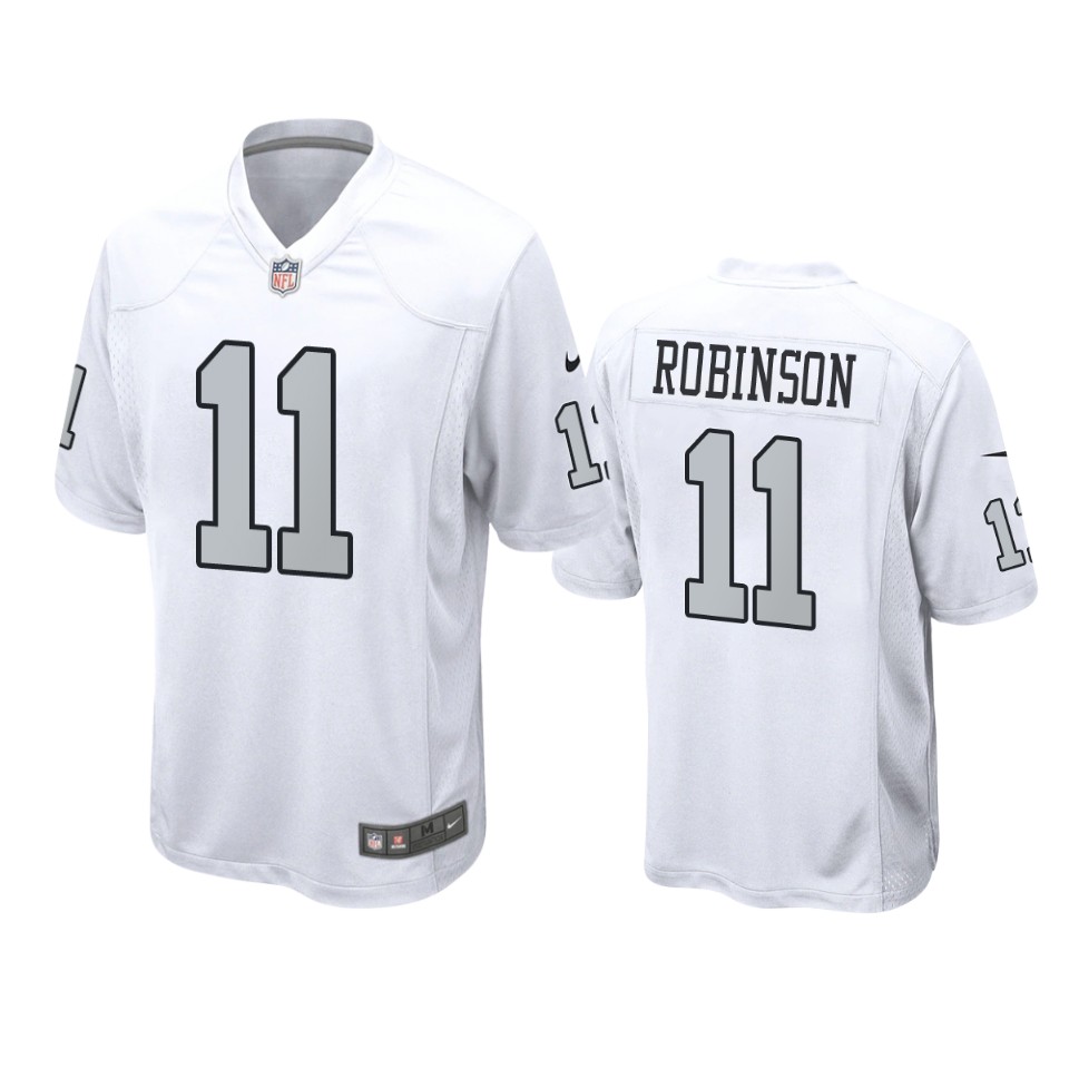 demarcus robinson raiders white alternate game jersey