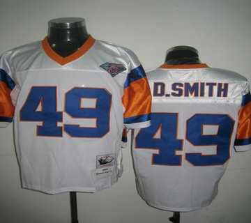 denver broncos #49 d.smith white jersey
