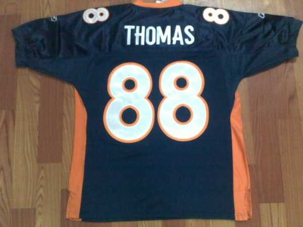 denver broncos #88 thomas blue embroidered jersey