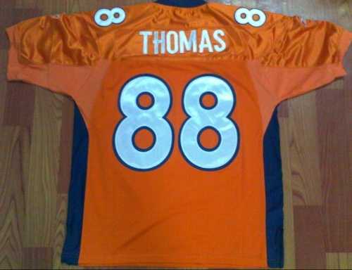 denver broncos #88 thomas orange embroidered jersey