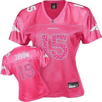denver broncos 15 tebow red nfl women jerseys