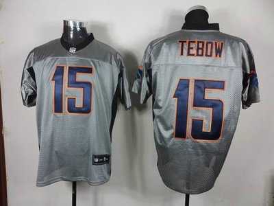 denver broncos 15 tim tebow gray shadow jerseys