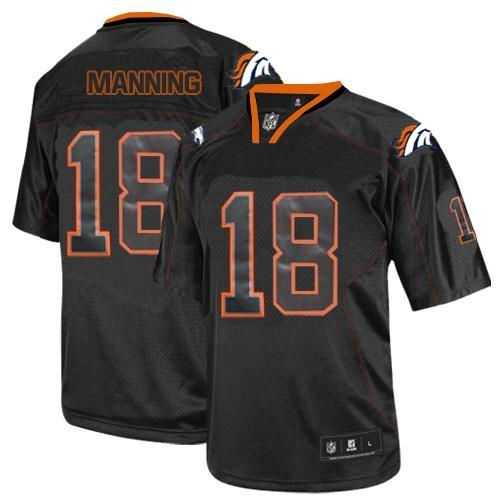 denver broncos 18 peyton manning lights out black jersey