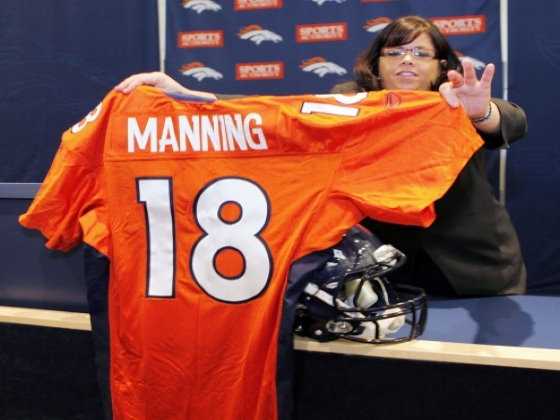 denver broncos 18 peyton manning orange jersey