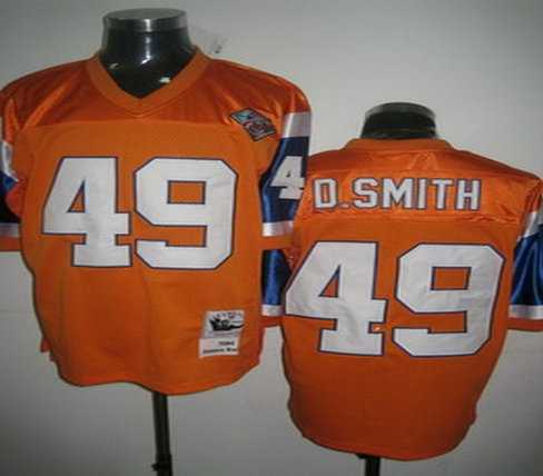 denver broncos 49 d smith orange jersey throwback