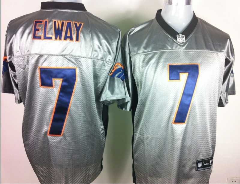 denver broncos 7 john elway gray shadow jerseys