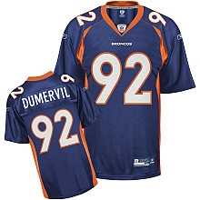 denver broncos 92# elvis dumervil blue jerseys