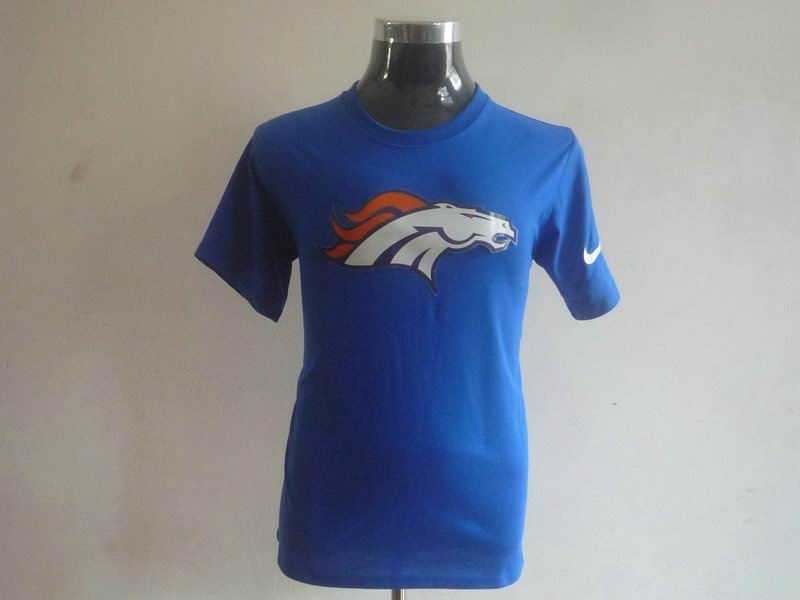 denver broncos sideline legend authentic logo dri-fit t-shirt -blue