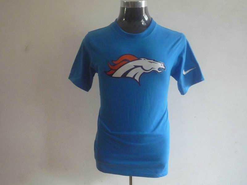 denver broncos sideline legend authentic logo dri-fit t-shirt -l.blue