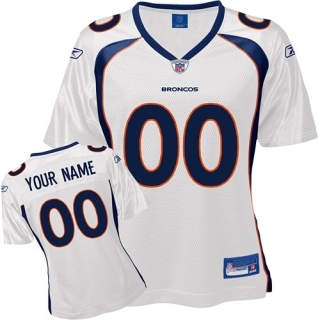denver broncos women customized white jersey