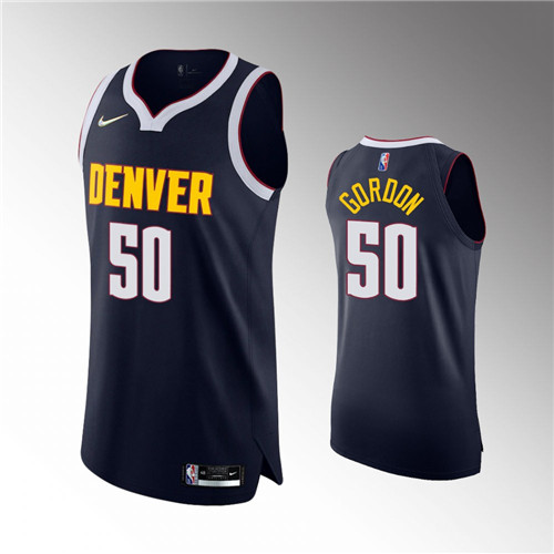 Denver Nuggets Aaron Gordon 2021-22 75th Anniversary Authentic Icon Navy stitched Jersey #50