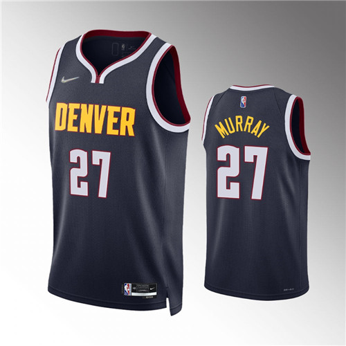 Denver Nuggets Jamal Murray 2021-22 75th Anniversary Icon Navy stitched Jersey #27