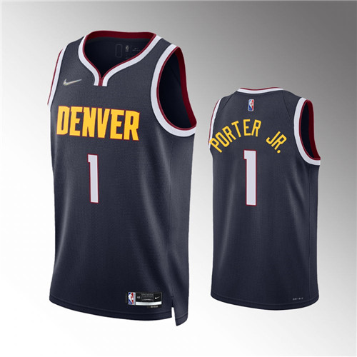 Denver Nuggets Michael Porter Jr. 2021-22 75th Anniversary Icon Navy stitched Jersey #1