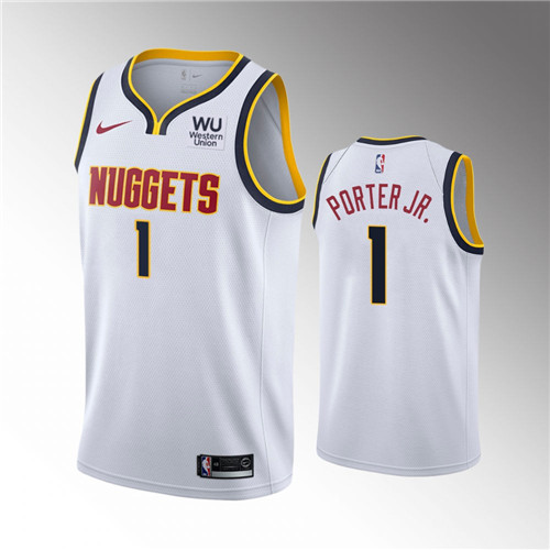 Denver Nuggets Michael Porter Jr. Association Edition White stitched Jersey #1