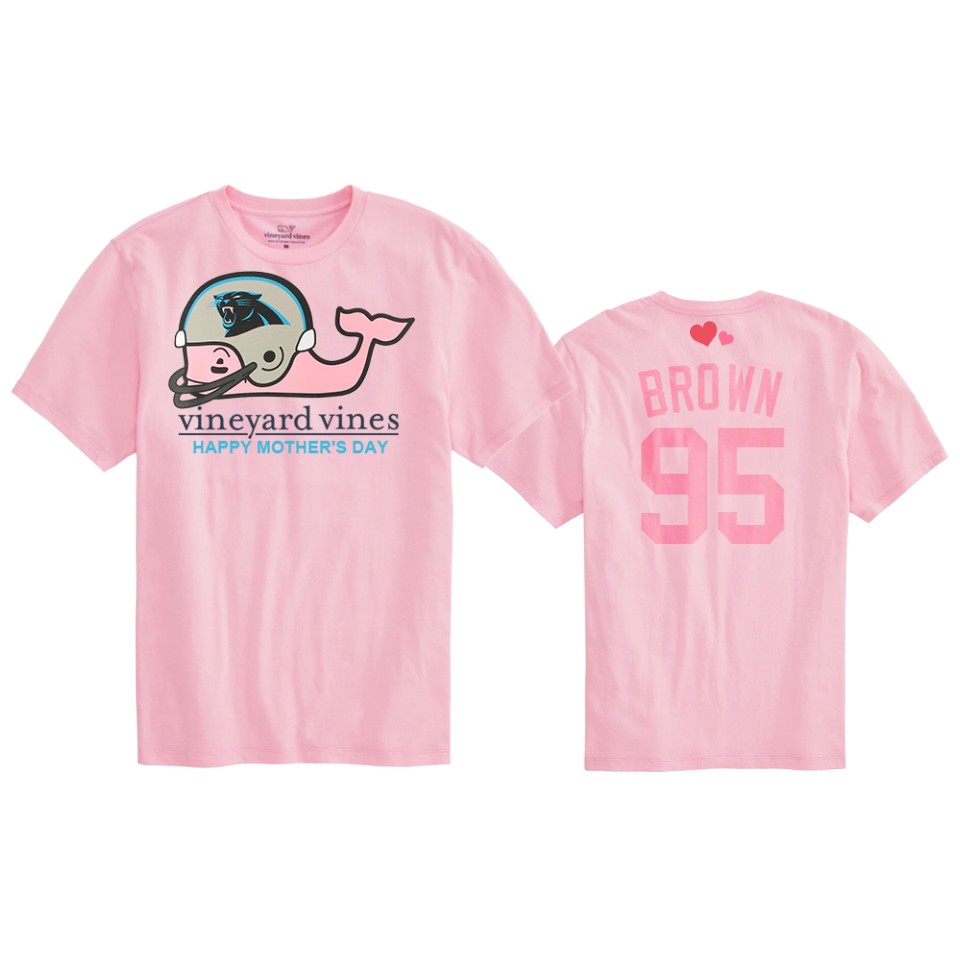 derrick brown panthers pink mother's day t shirt
